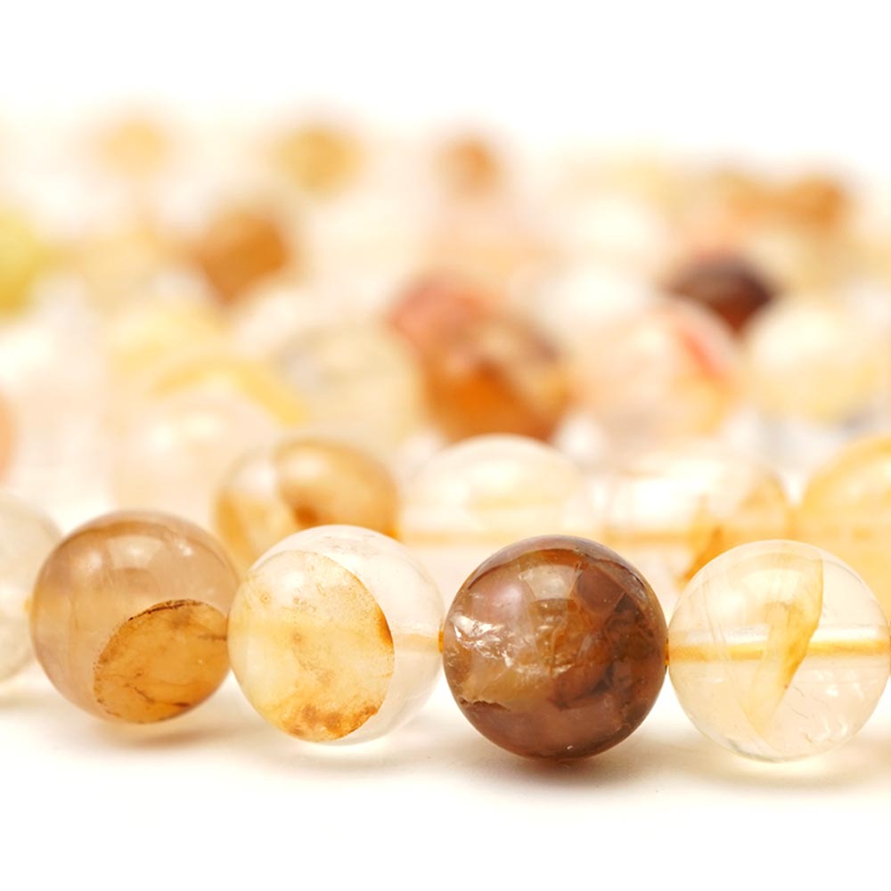 水晶観音天珠✕サンストーン10.5mm✕マニカラン水晶⋆ 水晶観音天珠✕サンストーン10.5mm✕マニカラン水晶⋆