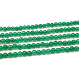 グリーンオニキス 3mm 丸玉 ビーズ 連売り 約38cm 緑メノウ 瑪瑙 天然石 パワーストーン 連 石 丸 手芸 手作り 資材 ハンドメイド アクセ パーツ 3ミリ