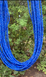 ラピスラズリ Lapislazuli 2mm 多面カット 丸ビーズ 天然石 瑠璃 高品質