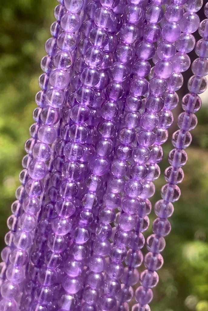 アメジスト Amethyst 3mm 丸玉 丸ビーズ 天然石 紫水晶 キラキラ