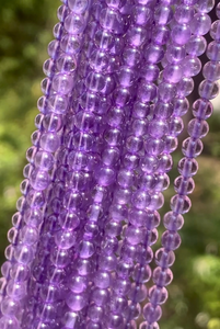 アメジスト Amethyst 3mm 丸玉 丸ビーズ 天然石 紫水晶 キラキラ