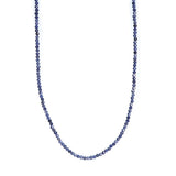 サファイア 2mm 丸玉ファセット ビーズ 連売り 約38cm 蒼玉 9月誕生石 天然石 パワーストーン 連 石 丸 手芸 手作り 資材 ハンドメイド アクセ パーツ 2ミリ