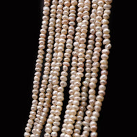 淡水パール 4×3-3×3mm ポテト ビーズ 粒売り 約34cm 淡水真珠 おすすめ パワーストーン 天然石 連 ハンドクラフト アクセ パーツ 材料 4×3-3×3ミリ